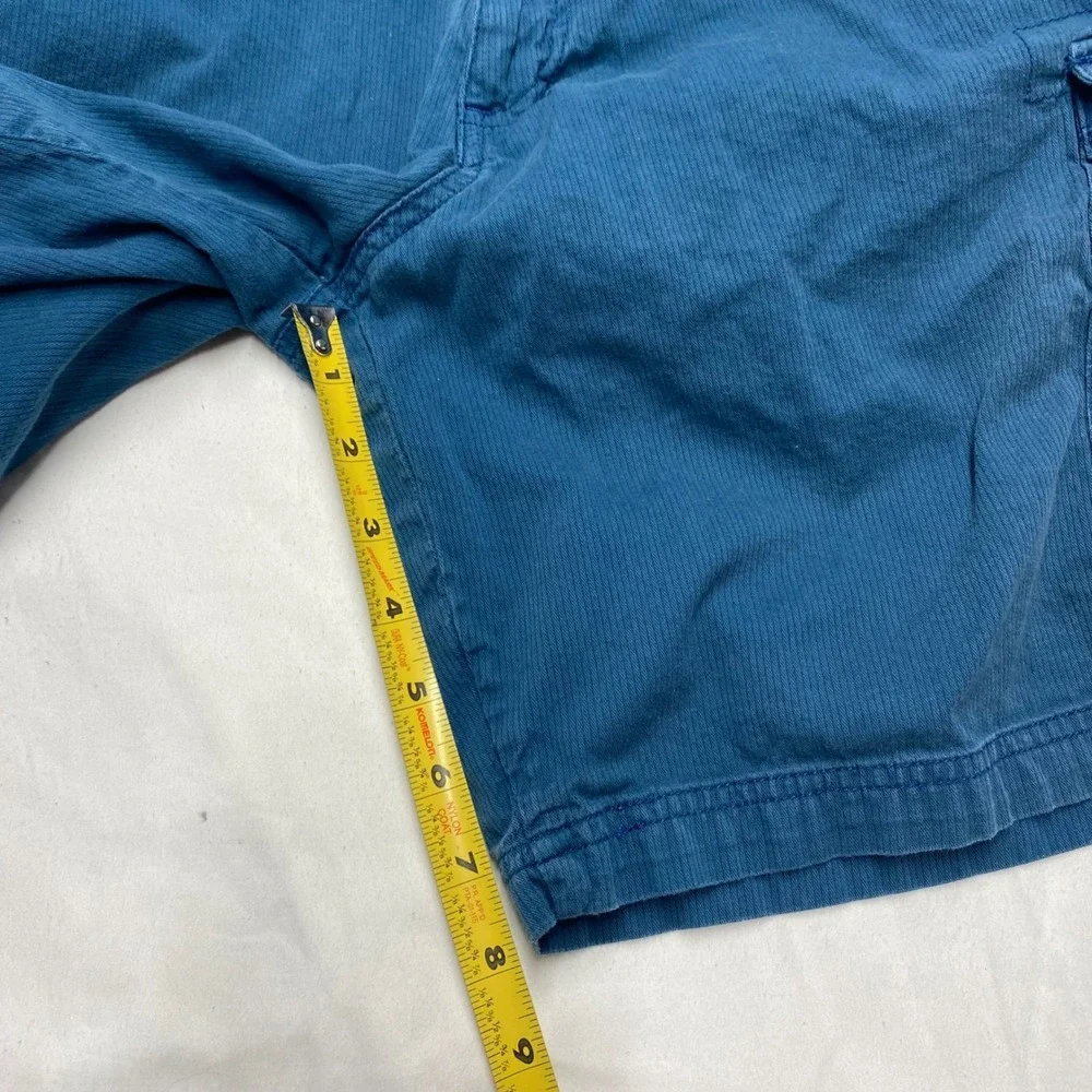 Big Dogs Mens Cargo Shorts Teal Blue 100% Cotton Relaxed Fit Size Medium